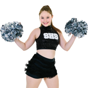 Sequin Mock Neck Crop Top