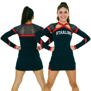 Chevron Mesh Shoulder Long Top