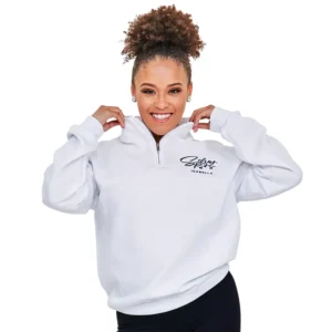 Unisex Cadet Collar Quarter Zip Sweatshirt